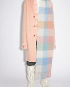 Pink/Blue grid / One Size